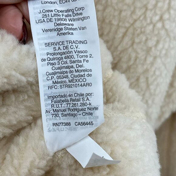 Madewell Natural Double Faced Sherpa Estate Snap Zip Long Sleeve Coat Size XS - Picture 9 of 10